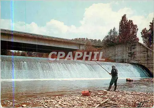 Cartes postales moderne Saint-Uze (Drome) Au bord de l'eau Peche