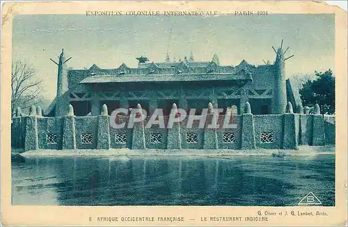 Cartes postales Afrique occidentale francaise le restaurant indigene