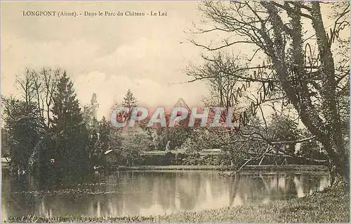 Cartes postales Longpont (Aisne) Dans le Parc du Chateau Le Lac