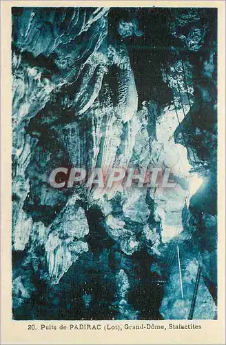 Cartes postales Puits de Padirac Lot Grand Dome Stalactites