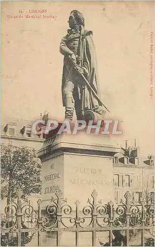 Cartes postales Limoges Statue du Marechal Jourdan