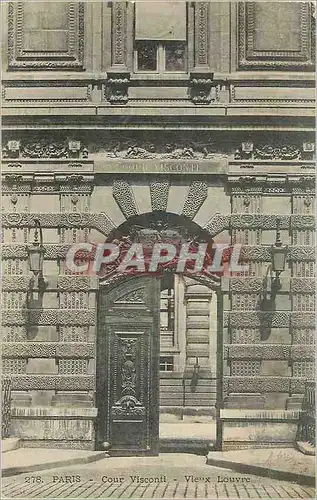 Cartes postales Paris Cour Viscontil Vieux Louvre