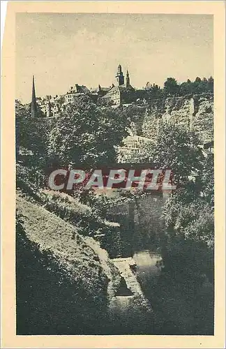 Cartes postales Luxembourg L'Alzette Rochers du Bock et Ville Haute