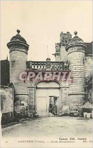 Cartes postales Saint Bris Yonne Porte Renaissance