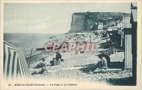 Cartes postales Mers les Bains Somme La Plage et les Cabines