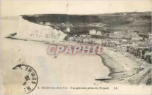 Cartes postales Mers les Bains Vue generale prise du Treport