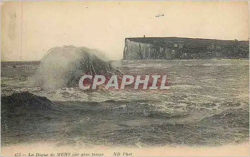 Cartes postales La Digue de Mers par gros Temps