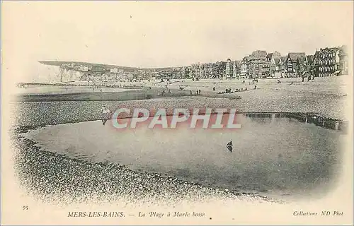 Cartes postales Mers les Bains La Plage a Maree basse