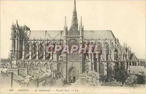 Cartes postales Amiens La Cathedrale Facade Sud