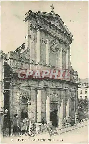 Cartes postales Autun eglise N D