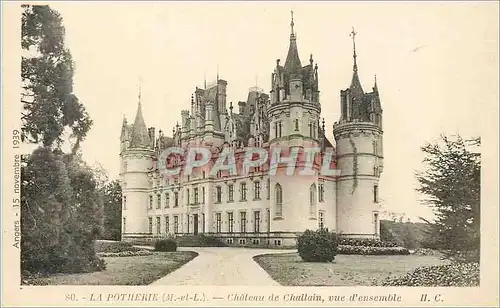 Cartes postales la Potherie (M et L) Chateau de Challain vue d'Ensemble