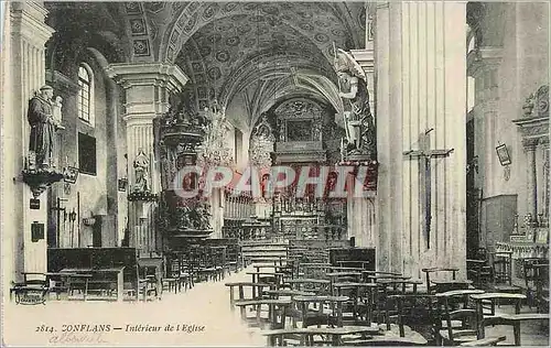 Cartes postales 2814 conflans interieur de l eglise