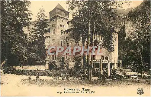 Cartes postales Les gorges du tarn chateau de la caze