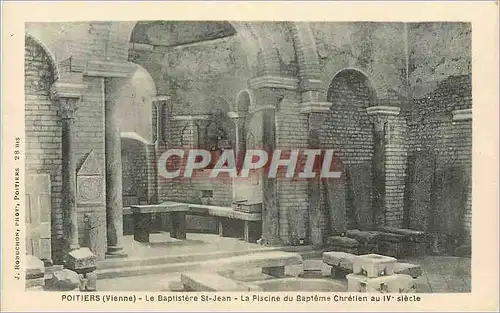 Cartes postales Poitiers (Vienne) Le Baptistere St Jean La Piscine du Bapteme Chretien au IVe Siecle