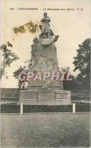 Cartes postales Vincennes Le Monument aux Morts C M