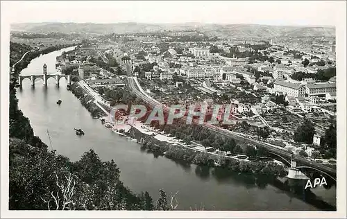 Cartes postales moderne 3 cahors lot vue generale et le pont valentre