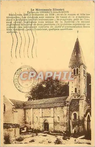 Cartes postales Le maconnais illustre eglise chissey les macon