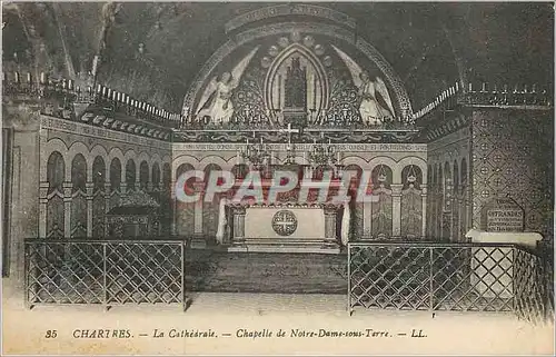 Cartes postales 95 chartres la cathedrale chapelle de notre dame sous terre