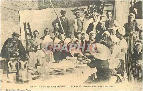 REPRO 208 types et costumes du poitou preparation des tourteaux