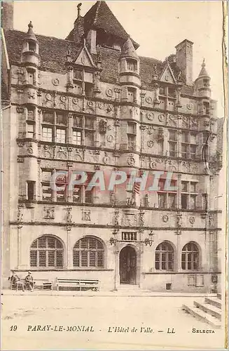 Cartes postales 19 paray le monial l hotel de ville