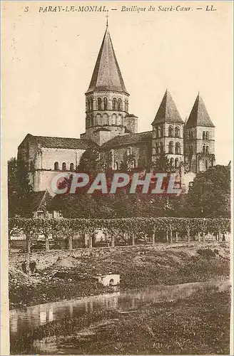 Cartes postales 5 paray le monial basilique du sacre coeur