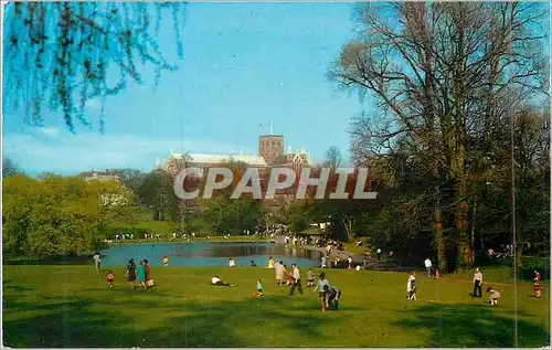 Cartes postales moderne The abbey from the lake st albans