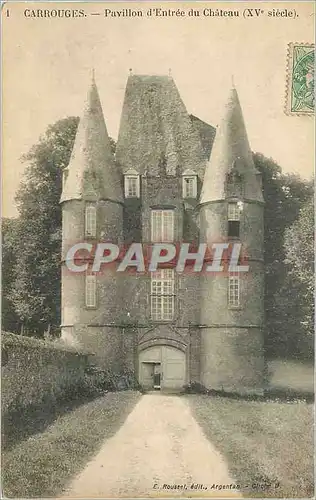 Cartes postales Carrouges Pavillon d'Entree du Chateau (XVe Siecle)