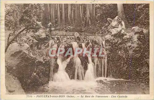 Cartes postales Fontenay sous Bois (Seine) Le Bois de Vincennes Une Cascade