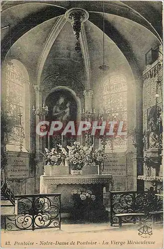 Cartes postales Pontoise Notre Dame de Pontoise La Vierge Miraculeuse