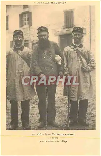 REPRO Le Velay Illustre Nos Bon Facteurs Ruraux en Route Pour la Tournee de Village