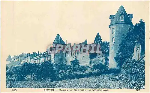 Cartes postales Autun Tours de Defense du Moyen Age