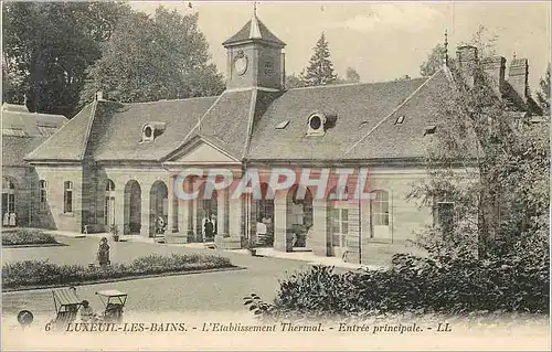 Cartes postales Luxeuil les Bains l'Etablissement Thermal Entreee Principale