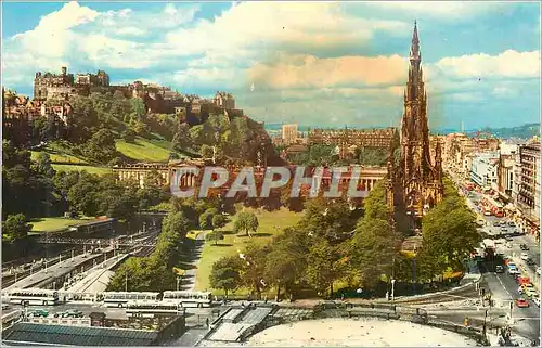 Cartes postales moderne Princes Street and the Scott Monument Edinburgh