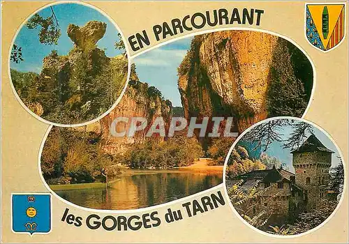 Cartes postales moderne Chateau de la Caze le Champignon les Detroits en Parcourant les Gorges du Tarn