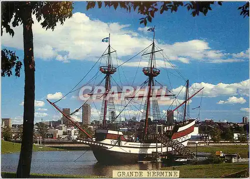 Cartes postales moderne Quebec Canada Parc Cartier Brebeuf Grande Hermine Bateau