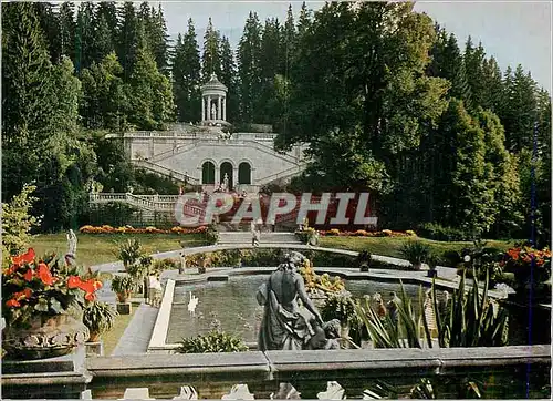 Cartes postales moderne Konigschloss Linderhof Schlossterrasse und Venustempel