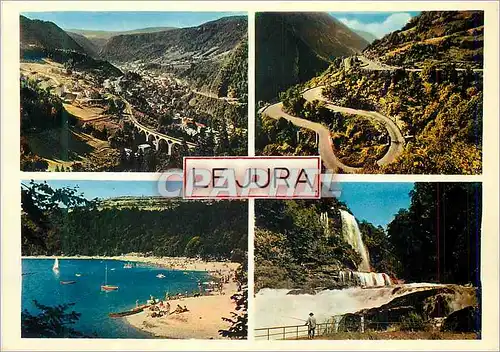 Cartes postales moderne Le Jura Vue Generale de Morez Les Lacets de Septmoncel Le Lac de Chalain Cascade de l'Ain a Bour