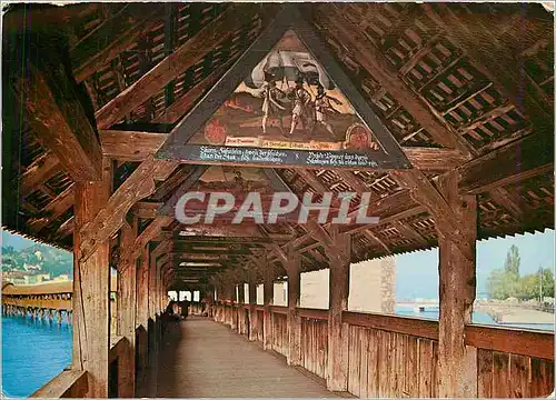 Cartes postales moderne Lucerne Pont de Chapelle Chapel Bridge