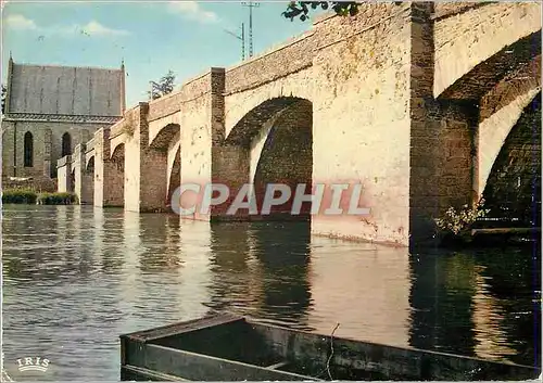 Cartes postales moderne Saint junien(hte vienne) 6 le pont gothique du xiii siecle la vienne et la chapelle notre dame x