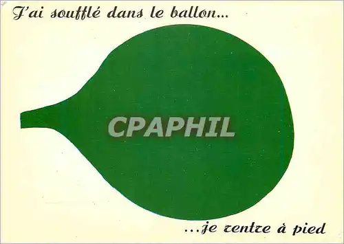 Cartes postales moderne J ai souffle dans le ballon je centre a pied