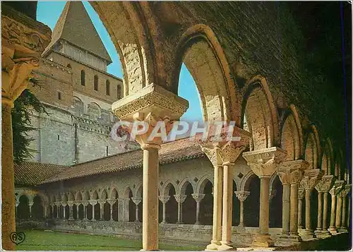 Cartes postales moderne Moissac Tarn et Garonne Le Cloitre xi et xii siecles et Clocher de l Eglise Saint Pierre