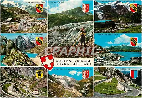 Cartes postales moderne Susten Grimsel Furka Gotthard