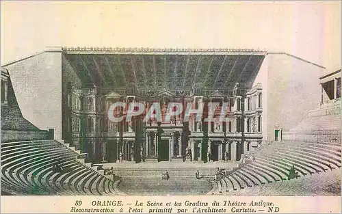 Cartes postales Orange La Scene et les Gradins du Theatre Antique