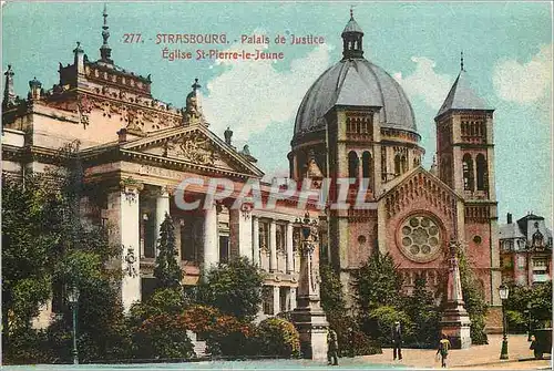 Cartes postales Strasbourg Palais de Justice Eglise St Pierre le Jeune