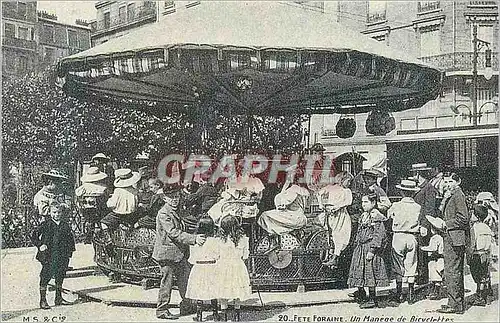 Cartes postales moderne 20 fete foraine un manege de bicyclettes Cycle Velo Enfants