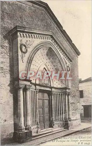 Cartes postales Ste foy la grande le portique du temple protestant