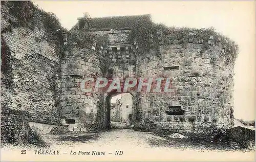 Cartes postales 25 vezelay la porte neuve