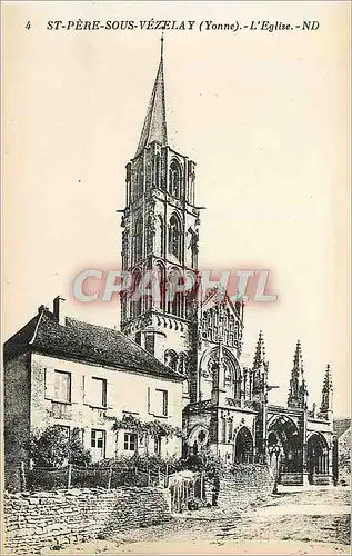 Cartes postales 4 st pere sous vezelay (yonne) l eglise