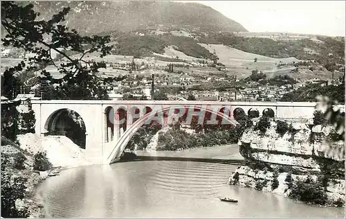 Cartes postales moderne Bellegarde (ain) 5 les bords du rhone le viaduc routier de savoie