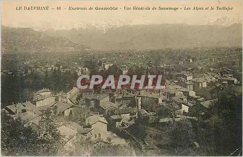 Cartes postales Le dauphine 46 environs de grenoble vue generale de sassenage les alpes et le taillefer